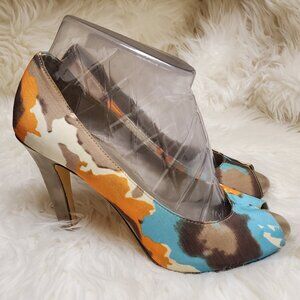 Westies Emmy Multicolor Open Toe High Heels SZ 8M